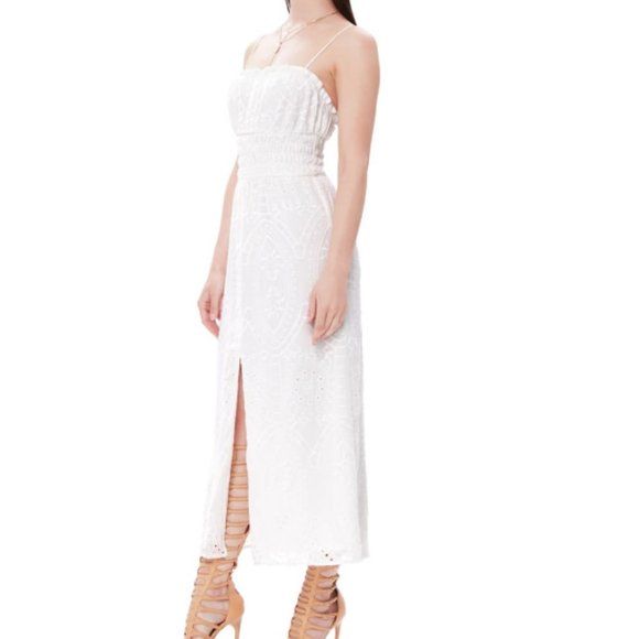 AFRM Indy pearl midi embroidered dress Large L - Picture 2 of 6